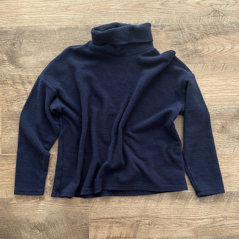 Navy Blue Turtleneck Sweater